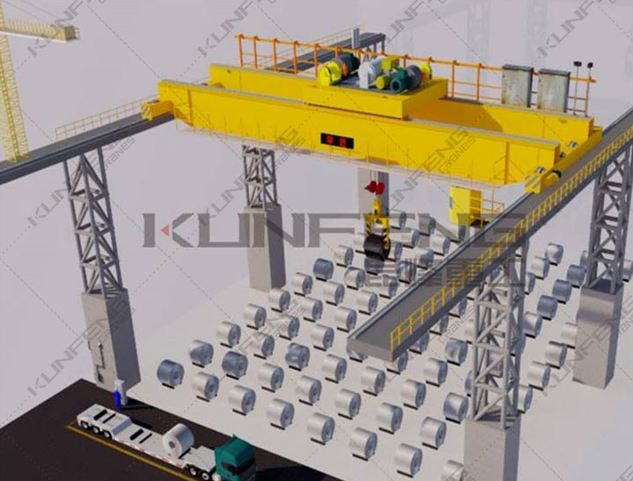 Intelligent crane unmanned crane system for steel enterprises