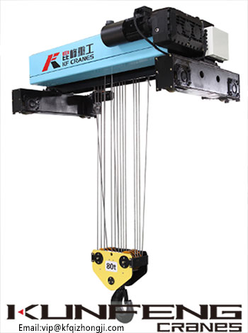  Components and application of wire rope electric hoist