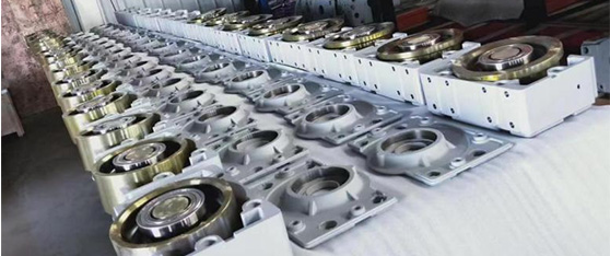 Assemble the wheel, the housing, bearing etc.