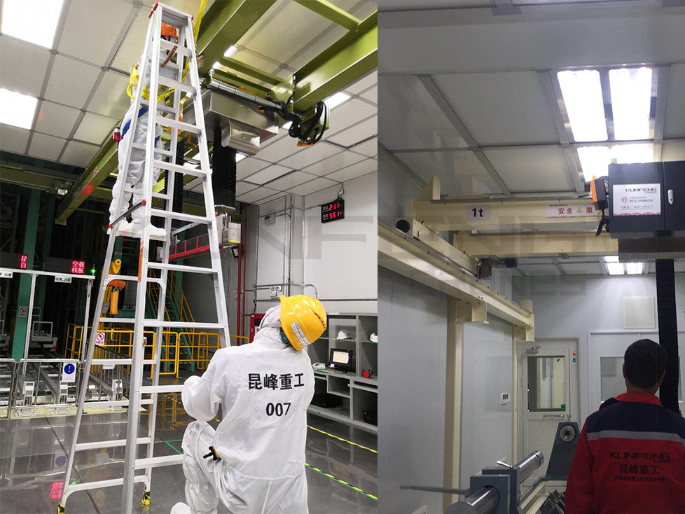 Semiconductor cleanroom cranes