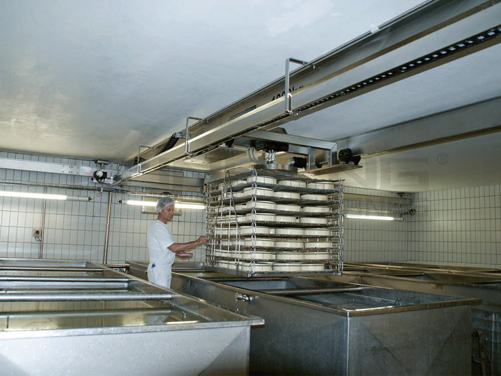 Clean room cranes in the food industry