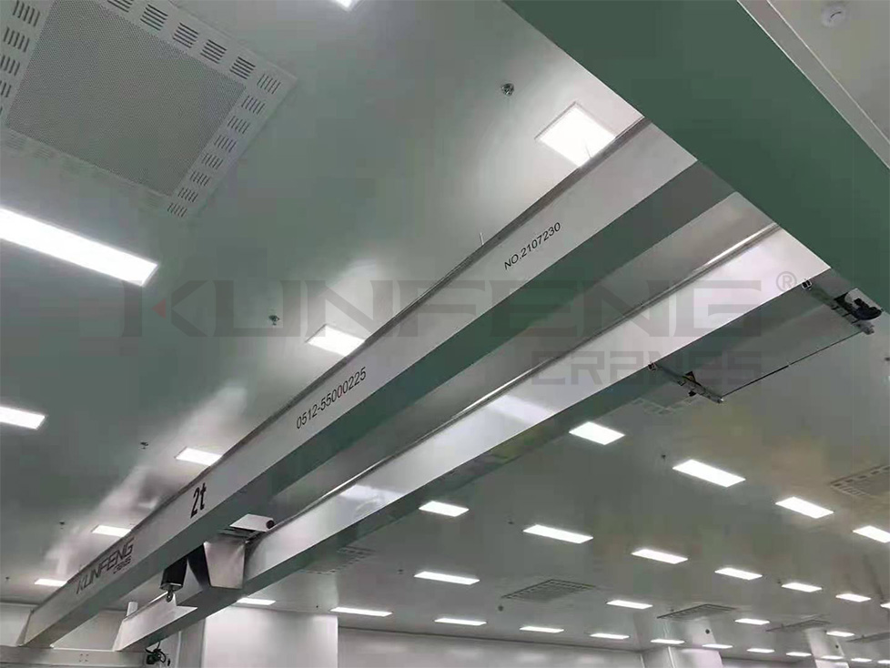 Optical and electronic purification workshop cleanroom crane