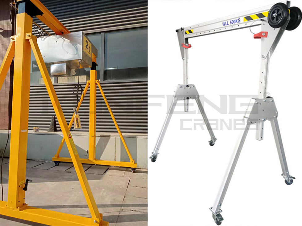 Electric trackless small mobile gantry