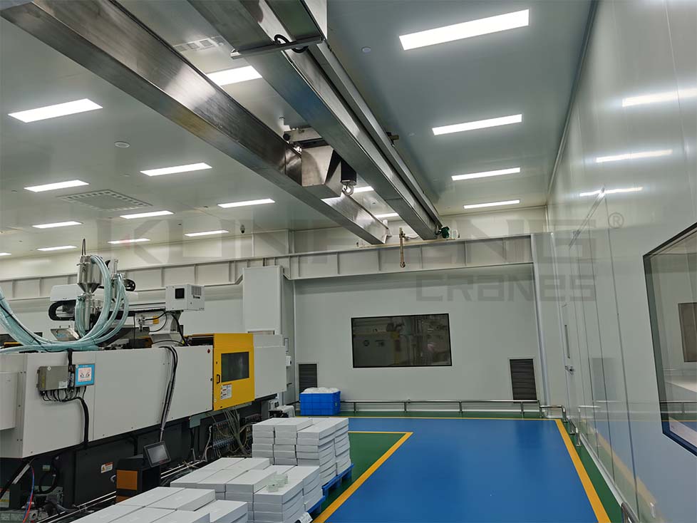 Overhead cranes designed for the cleanroom environment
