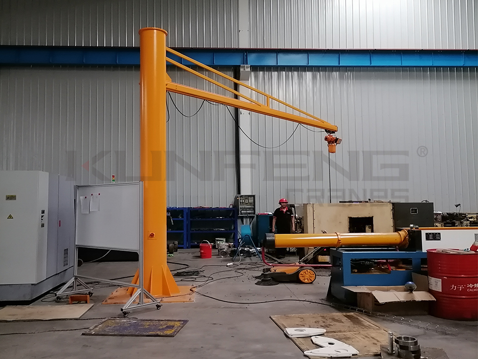 Foundationless jib cranes