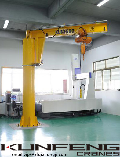 360°swing fixed column Jib crane is composed of a column device