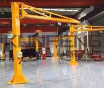 The jib crane is designed and manufactured by the column rotating arm slewing drive and the electric hoist