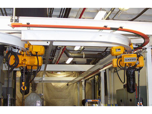 Curved Rail Hybrid Workstation Crane