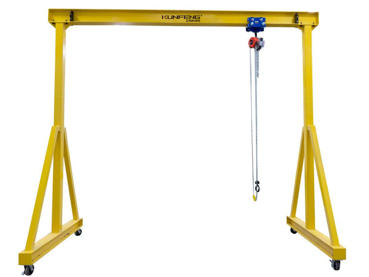 Portable Steel Gantry Crane, 2000 Lb. Capacity