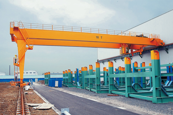 10 ton Double Girder Semi Gantry Crane for Sale