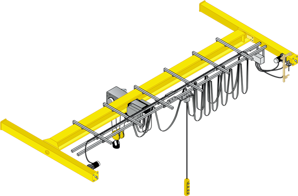 Single girder electric bridge crane
