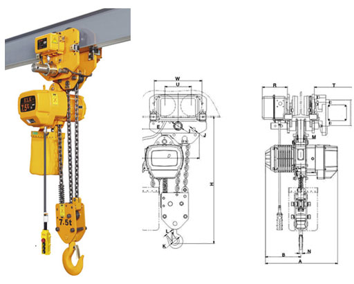 Low Headroom Manual Chain Hoist Trolley Low Headroom Manual Chain Hoist Trolley