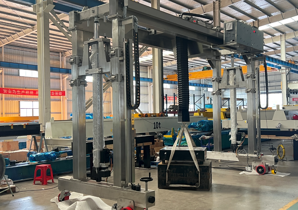 Electric adjustable height gantry crane