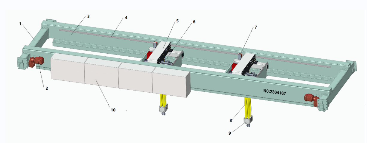 Electric belt crane for cleanroom