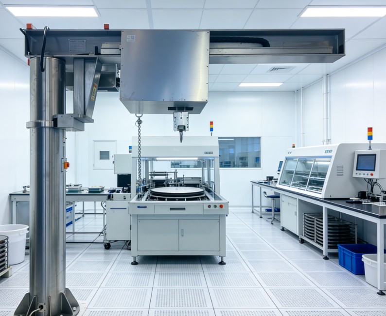 Stainless steel freestanding jib crane