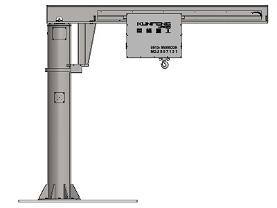 1 Ton Stainless Steel Free Standing Belt Hoist Jib Crane