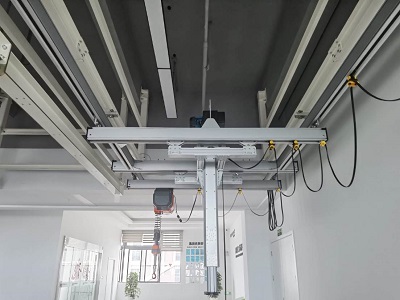 Aluminum Rail Double Girder Suspension Bridge Crane