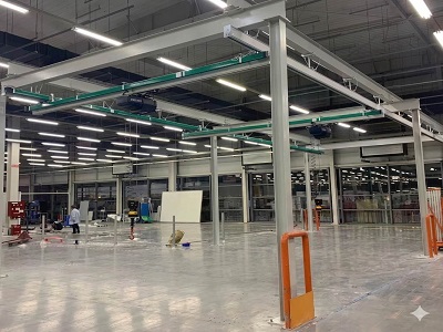 Lightweight Free Standing Workstation Bridge Crane