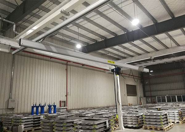 Aluminum suspended bridge crane